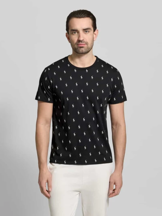Zdjęcie produktu Góra od piżamy o kroju regular fit z czystej bawełny Model 'CREW-SLEEP-TOP' Polo Ralph Lauren Czarny