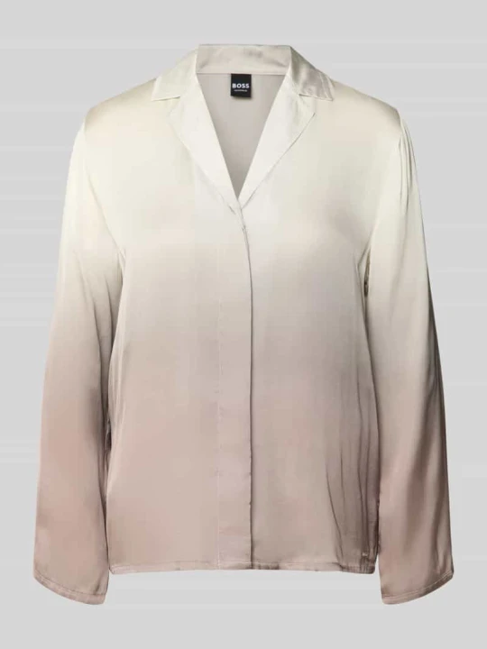 Zdjęcie produktu góra od piżamy o kroju regular fit z czystej wiskozy model 'OMBRE SHIRT' Boss Beżowy