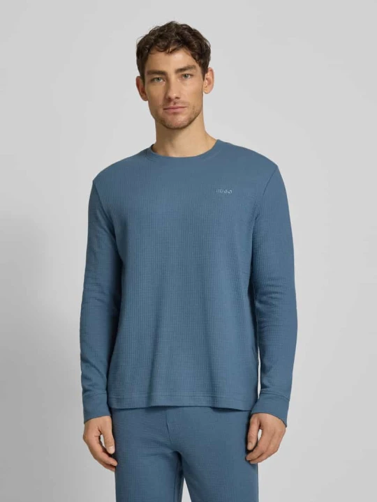 Zdjęcie produktu Góra od piżamy w kroju regular fit z mieszanki bawełny Model 'AUSTIN' Hugo Jeansowy niebieski