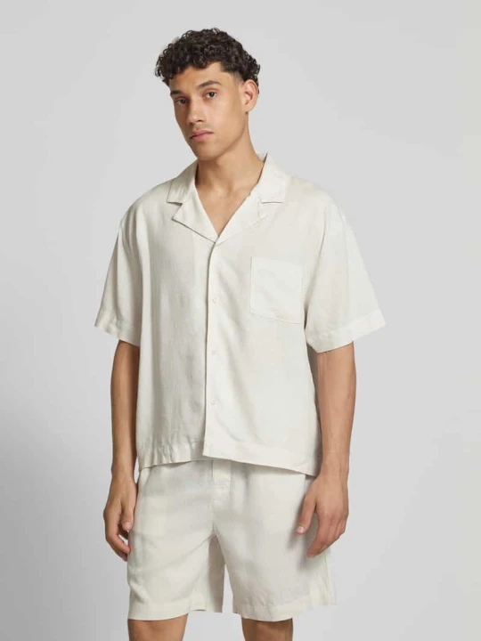 Zdjęcie produktu Góra od piżamy z kieszenią na piersi Calvin Klein Beżowy