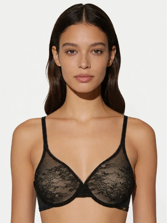 Zdjęcie produktu Gossard Biustonosz z fiszbiną Lace Sheer 13001 Czarny