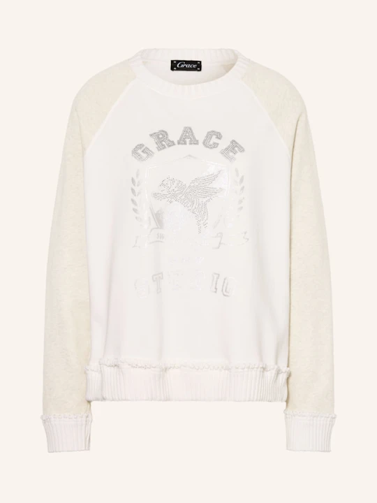Zdjęcie produktu Grace Bluza Nierozpinana Z Ozdobnymi Kamykami weiss