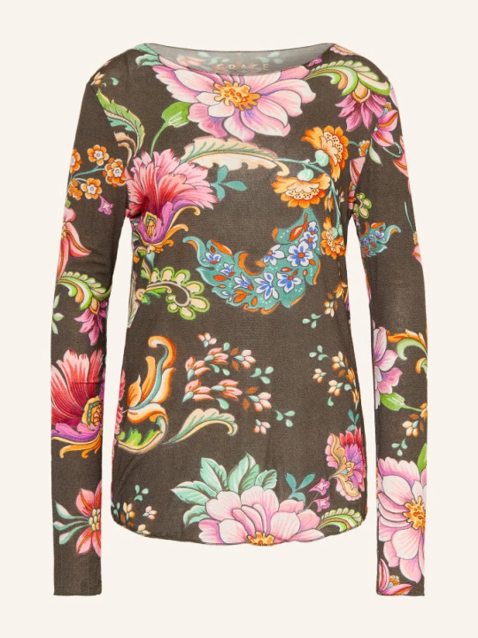 Zdjęcie produktu Grace Koszulka Z Długim Rękawem Flowers braun brązowy