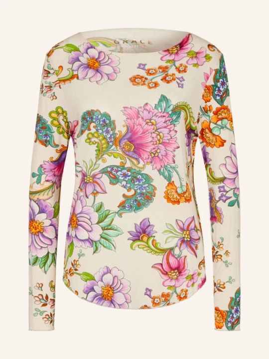 Zdjęcie produktu Grace Koszulka Z Długim Rękawem Flowers weiss biały