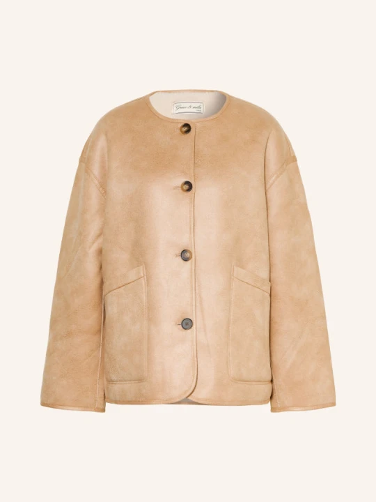 Zdjęcie produktu Grace & Mila Kurtka Arwen O Wyglądzie Skóry, Dwustronna beige