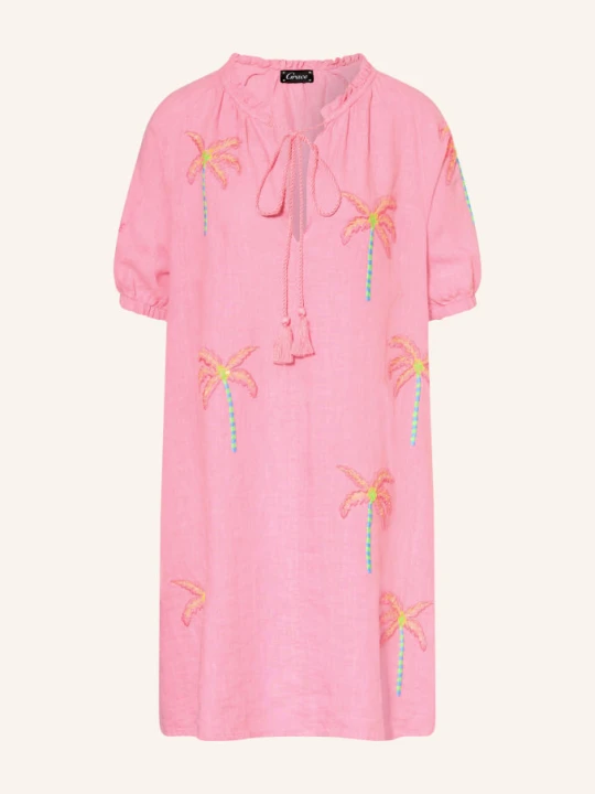 Zdjęcie produktu Grace Sukienka Lniana Z Cekinami pink