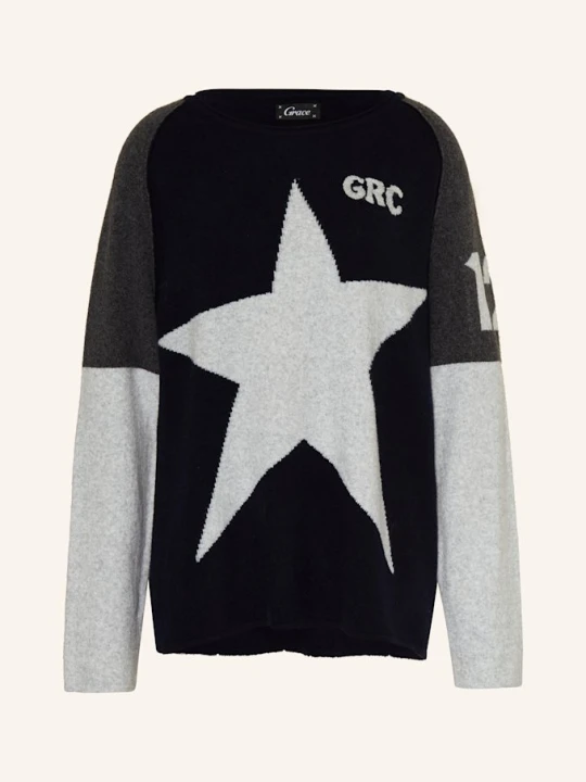 Zdjęcie produktu Grace Sweter Oversize blau GRANATOWY
