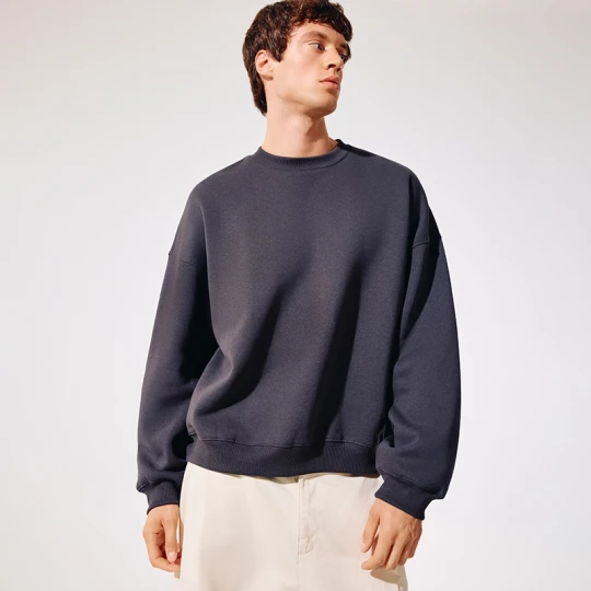 Zdjęcie produktu Grafitowa bluza basic typu crewneck House ciemnoszary