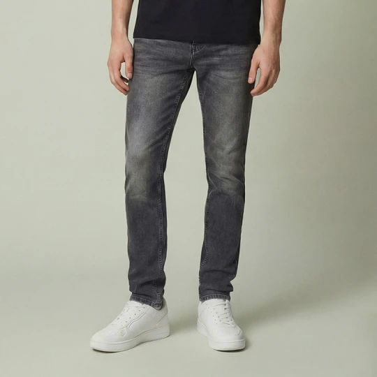 Zdjęcie produktu Grafitowe jeansy slim fit House szary