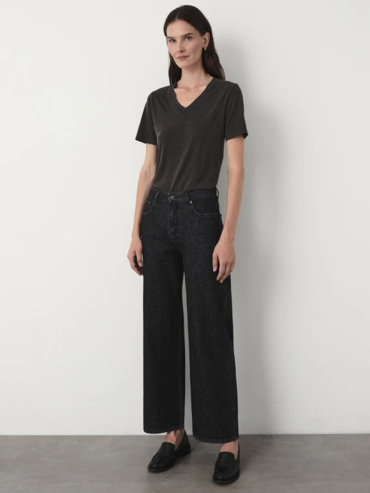 Zdjęcie produktu Grafitowe jeansy wide leg Greenpoint szary