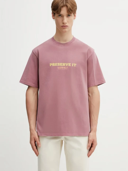 Zdjęcie produktu Gramicci FOOTPRINTS TEE PIGMENT DYED t-shirt basic bawełniany męski