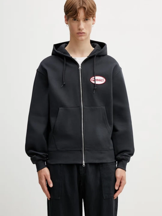 Zdjęcie produktu Gramicci OVAL PATCH ZIP HOODED SWEATSHIRT bawełniany męski