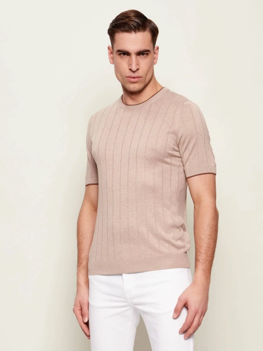Zdjęcie produktu Gran Sasso Jedwabny sweter | Slim Fit beżowy