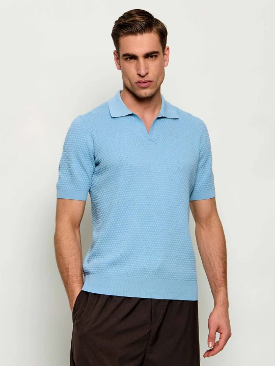 Zdjęcie produktu Gran Sasso Polo | Regular Fit niebieski