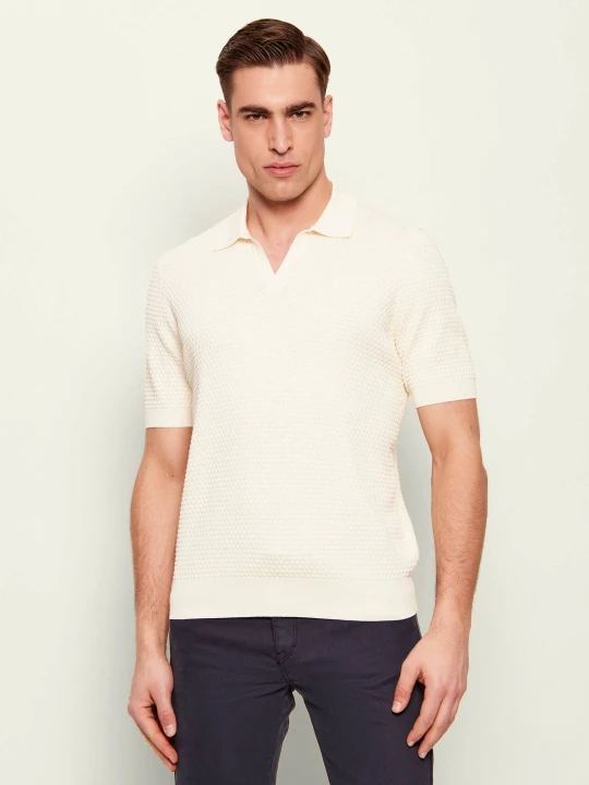Zdjęcie produktu Gran Sasso Polo | Regular Fit ecru