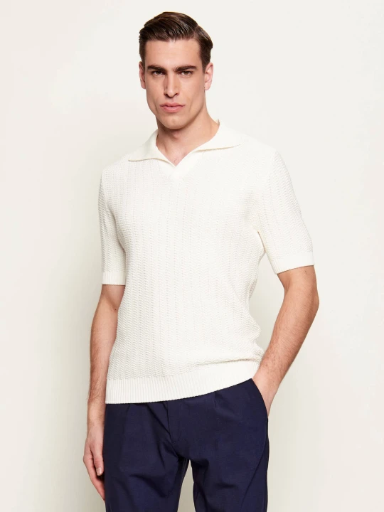 Zdjęcie produktu Gran Sasso Polo | Regular Fit ecru