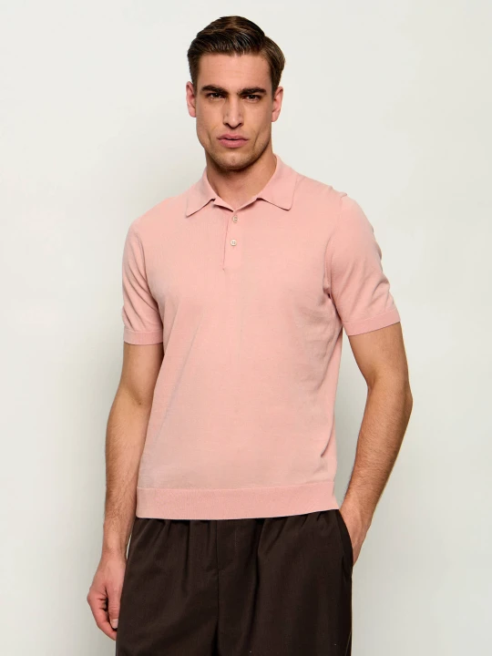Zdjęcie produktu Gran Sasso Polo | Slim Fit różowy