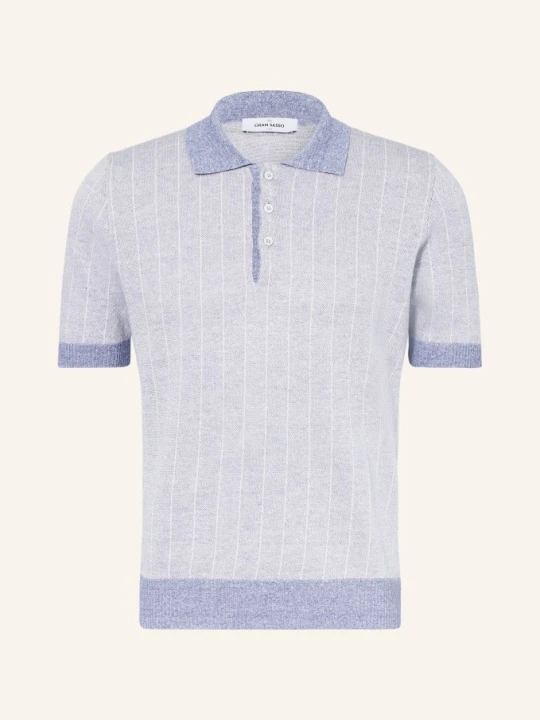 Zdjęcie produktu Gran Sasso Sweter Polo Z Lnu blau