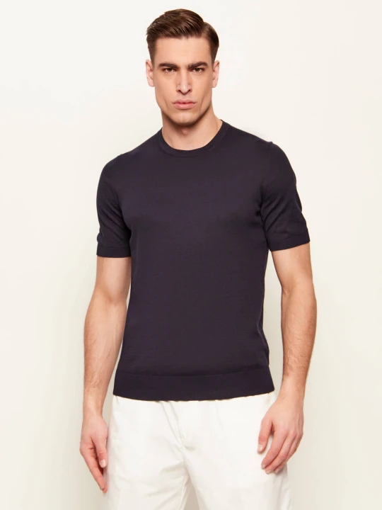 Zdjęcie produktu Gran Sasso Sweter | Slim Fit granatowy