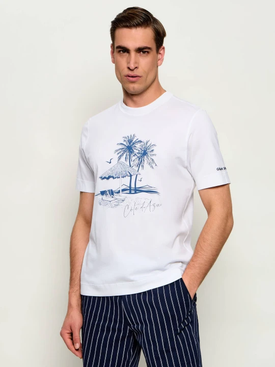 Zdjęcie produktu Gran Sasso T-shirt | Regular Fit biały
