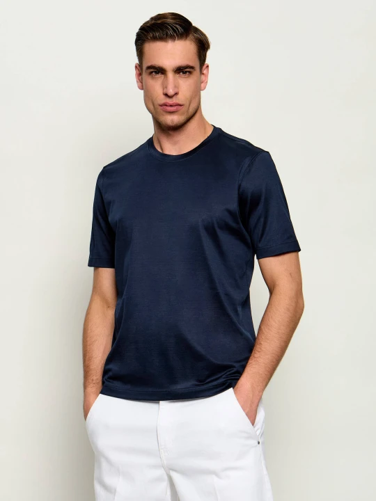 Zdjęcie produktu Gran Sasso T-shirt | Slim Fit granatowy