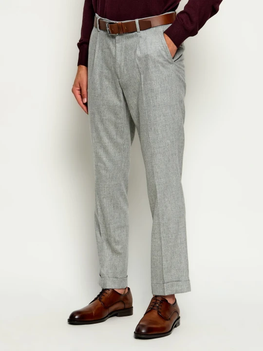 Zdjęcie produktu Gran Sasso Wełniane spodnie chino | Regular Fit szary