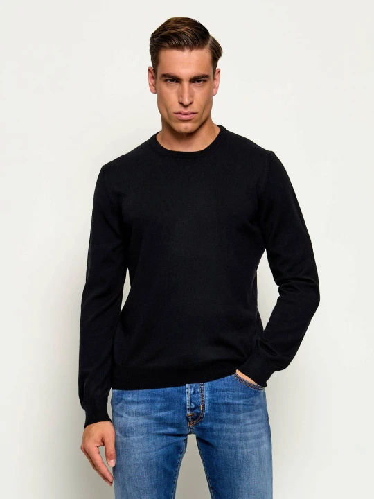Zdjęcie produktu Gran Sasso Wełniany sweter | Regular Fit czarny