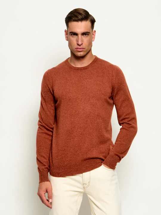 Zdjęcie produktu Gran Sasso Wełniany sweter | Slim Fit | z dodatkiem kaszmiru pomarańczowy