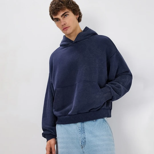 Zdjęcie produktu Granatowa bluza loose fit z kapturem House