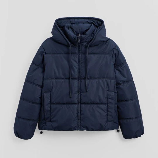 Zdjęcie produktu Granatowa kurtka puffer z kapturem House