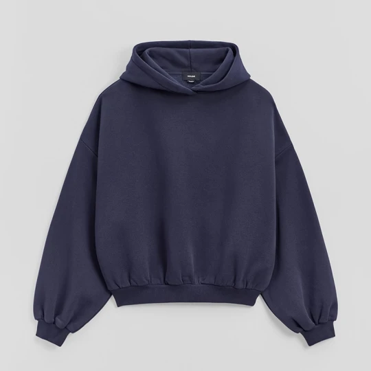 Zdjęcie produktu Granatowa luźna bluza basic z kapturem House