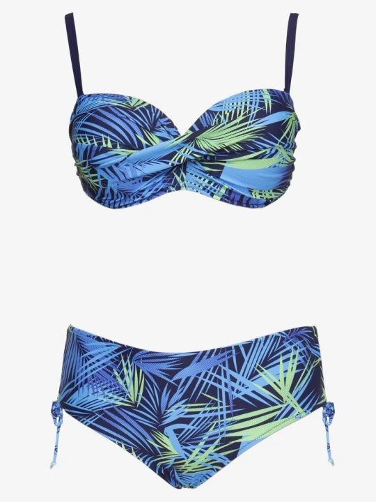 Zdjęcie produktu Granatowe Bikini Dwuczęściowe Usztywniany Biustonosz Majtki Figi Seteria
