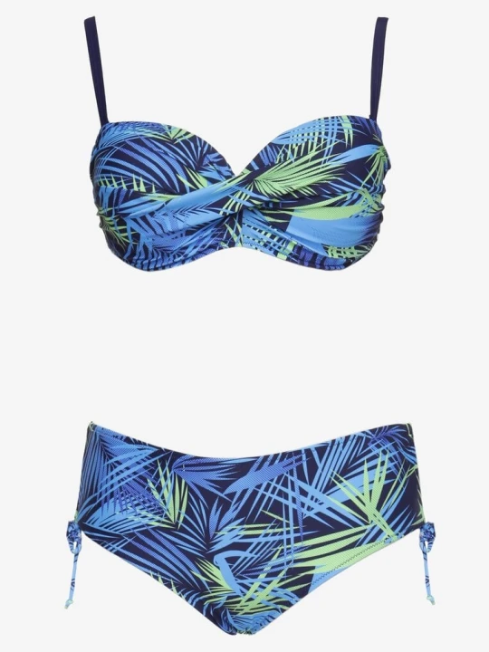 Zdjęcie produktu Granatowe Bikini Dwuczęściowe Usztywniany Biustonosz Majtki Figi Seteria