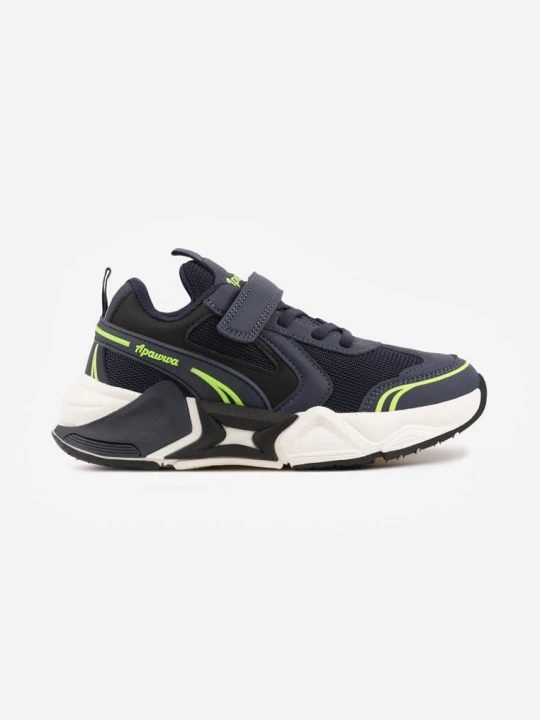 Zdjęcie produktu Granatowe Buty Sportowe Sneakersy z Geometrycznym Motywem Hythia Apawwa