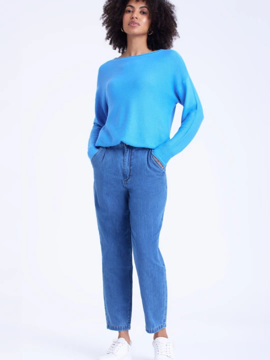 Zdjęcie produktu Granatowe jeansy loose fit Greenpoint niebieski