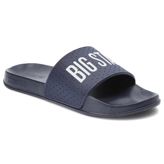 Zdjęcie produktu Granatowe Klapki Big Star Męskie Buty Na Lato