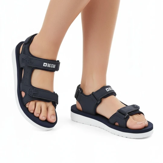 Zdjęcie produktu Granatowe Sandały Big Star Lekkie Buty Na Lato