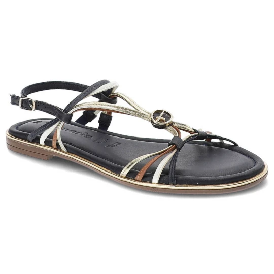 Zdjęcie produktu Granatowe Sandały Tamaris Eleganckie Płaskie Buty