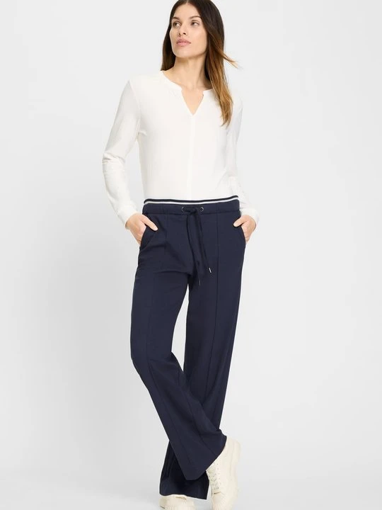 Zdjęcie produktu Granatowe spodnie damskie Anna Wide – Neo Comfort Olsen