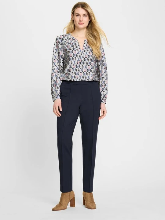 Zdjęcie produktu Granatowe spodnie damskie Lisa Straight – Vintage Romance Olsen