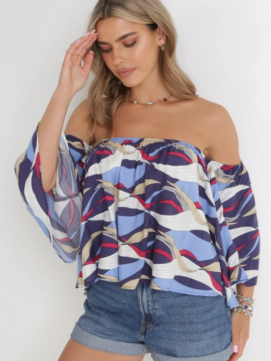 Zdjęcie produktu Granatowo-Niebieska Bluzka Adreney R&f Fashion