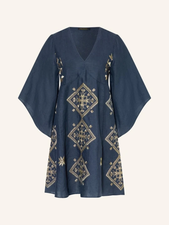 Zdjęcie produktu Greek Archaic Kori Sukienka Plażowa Lefkada Z Błyszczącą Nicią I Rękawami 3 / 4 blau