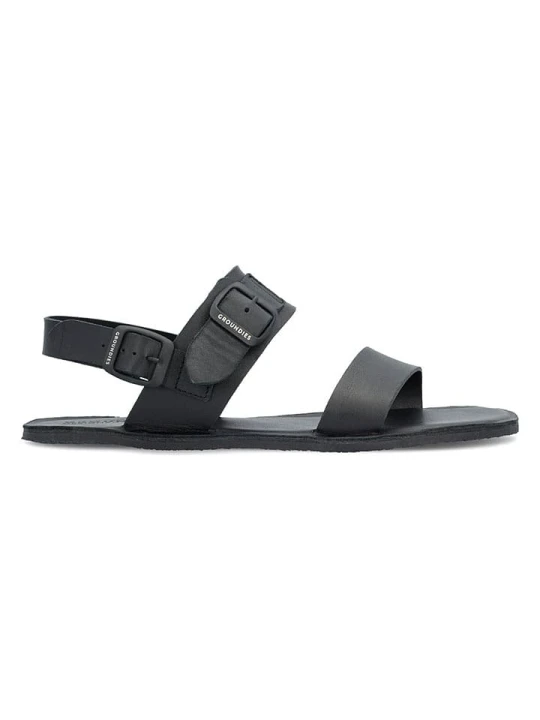 Zdjęcie produktu Groundies Skórzane buty barefoot "Kos" w kolorze czarnym rozmiar: 41