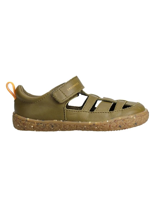 Zdjęcie produktu Groundies Skórzane buty barefoot "Noto 2.0" w kolorze khaki rozmiar: 32