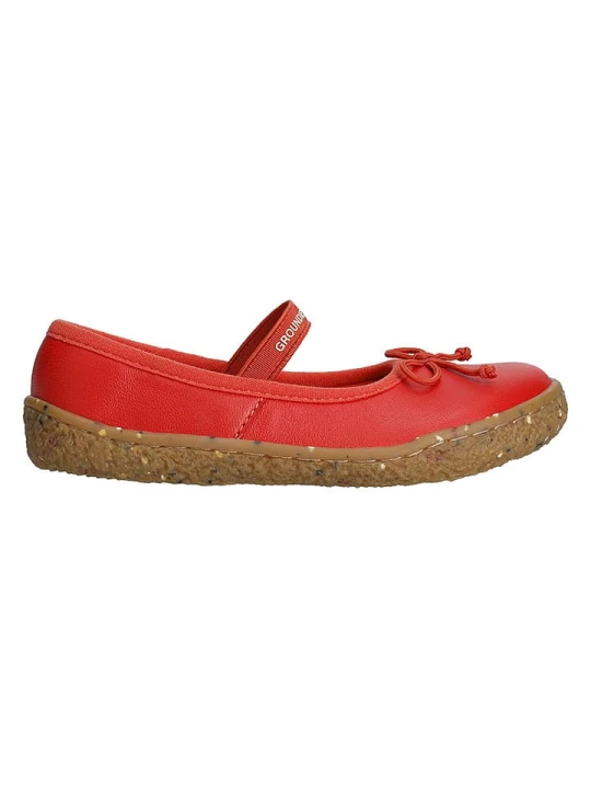 Zdjęcie produktu Groundies Skórzane buty barefoot "Sofia" w kolorze czerwonym rozmiar: 29