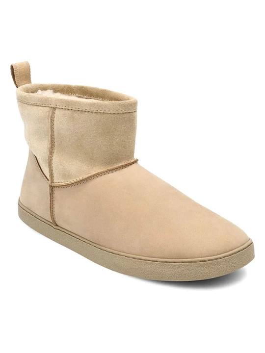 Zdjęcie produktu Groundies Skórzane buty "Cozy Boot " w kolorze beżowym do chodzenia na boso rozmiar: 40