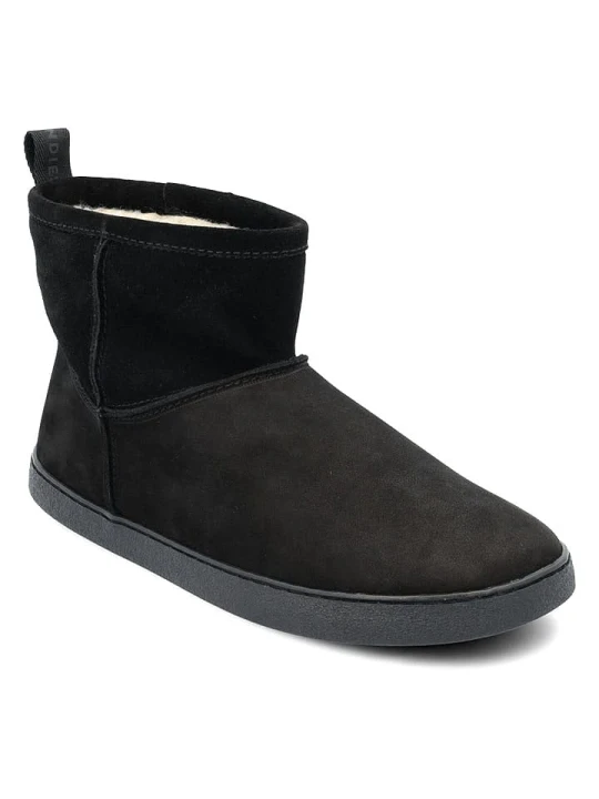 Zdjęcie produktu Groundies Skórzane buty "Cozy Boot " w kolorze czarnym do chodzenia na boso rozmiar: 42