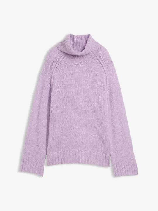 Zdjęcie produktu Gruby sweter oversize BonPrix fioletowy