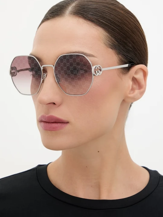 Zdjęcie produktu Gucci okulary przeciwsłoneczne damskie srebrny