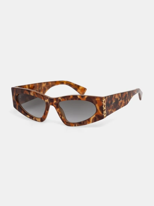 Zdjęcie produktu Gucci okulary przeciwsłoneczne kocie oczy damskie brązowy